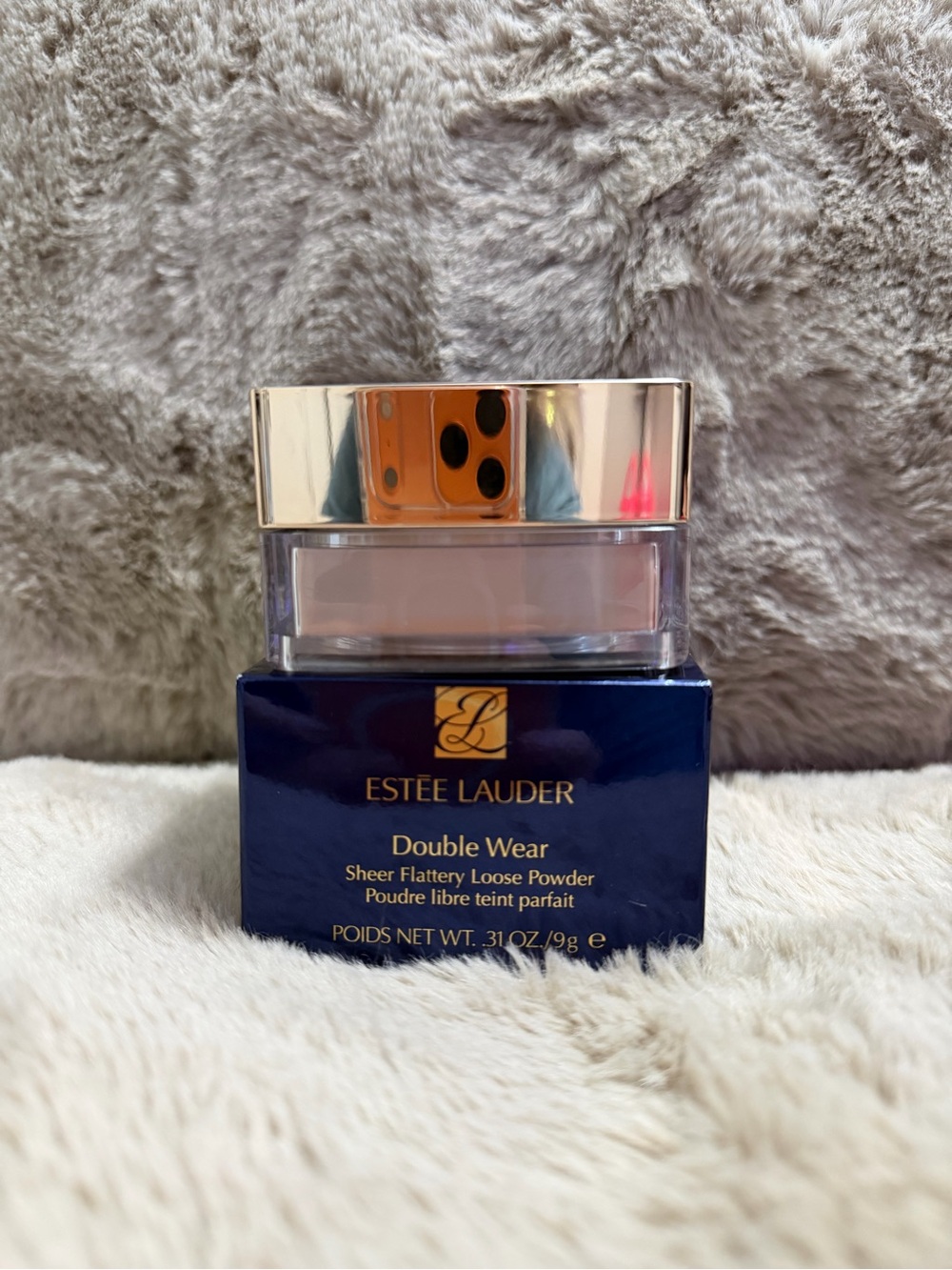 Estee Lauder Double Wear Loose Powder in Light Beige with Gold Cap